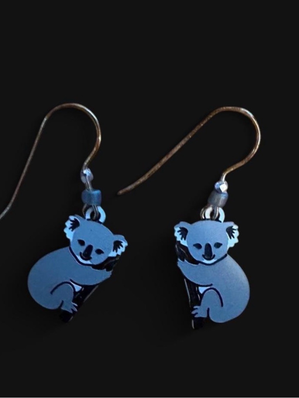 Cute Blue Koala Drop Earrings for Women